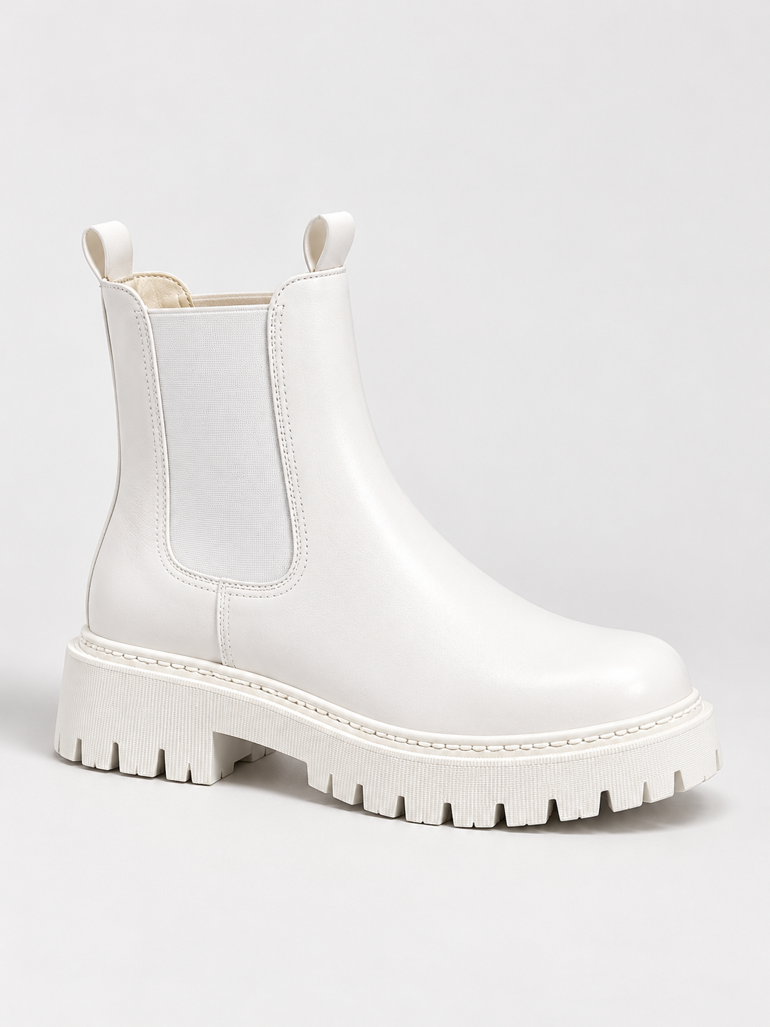 Polished Elastic-Side Ankle Chelsea Boots