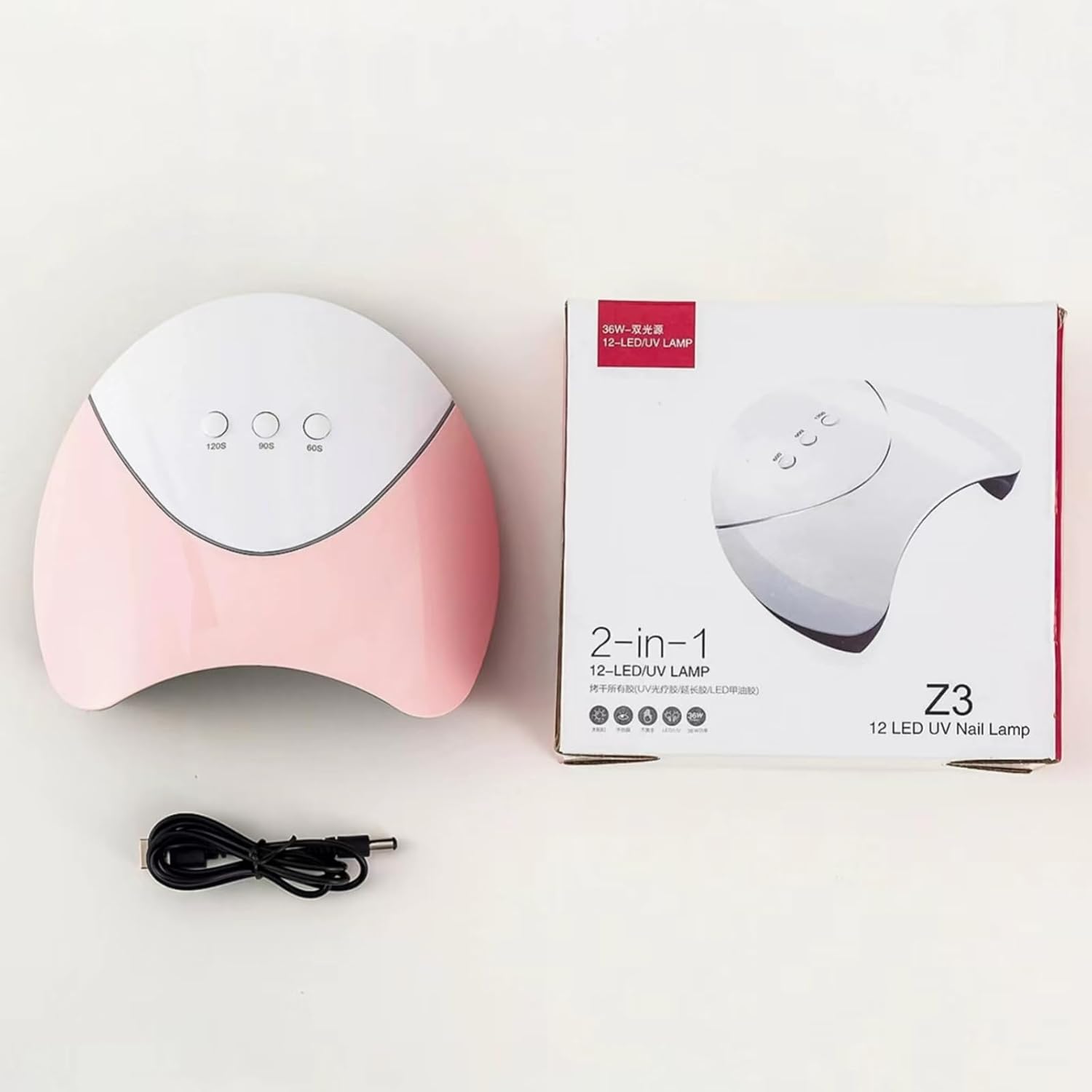 SUN Z3 36W UV LED Nail Lamp – Compact Gel Polish Curing Dryer