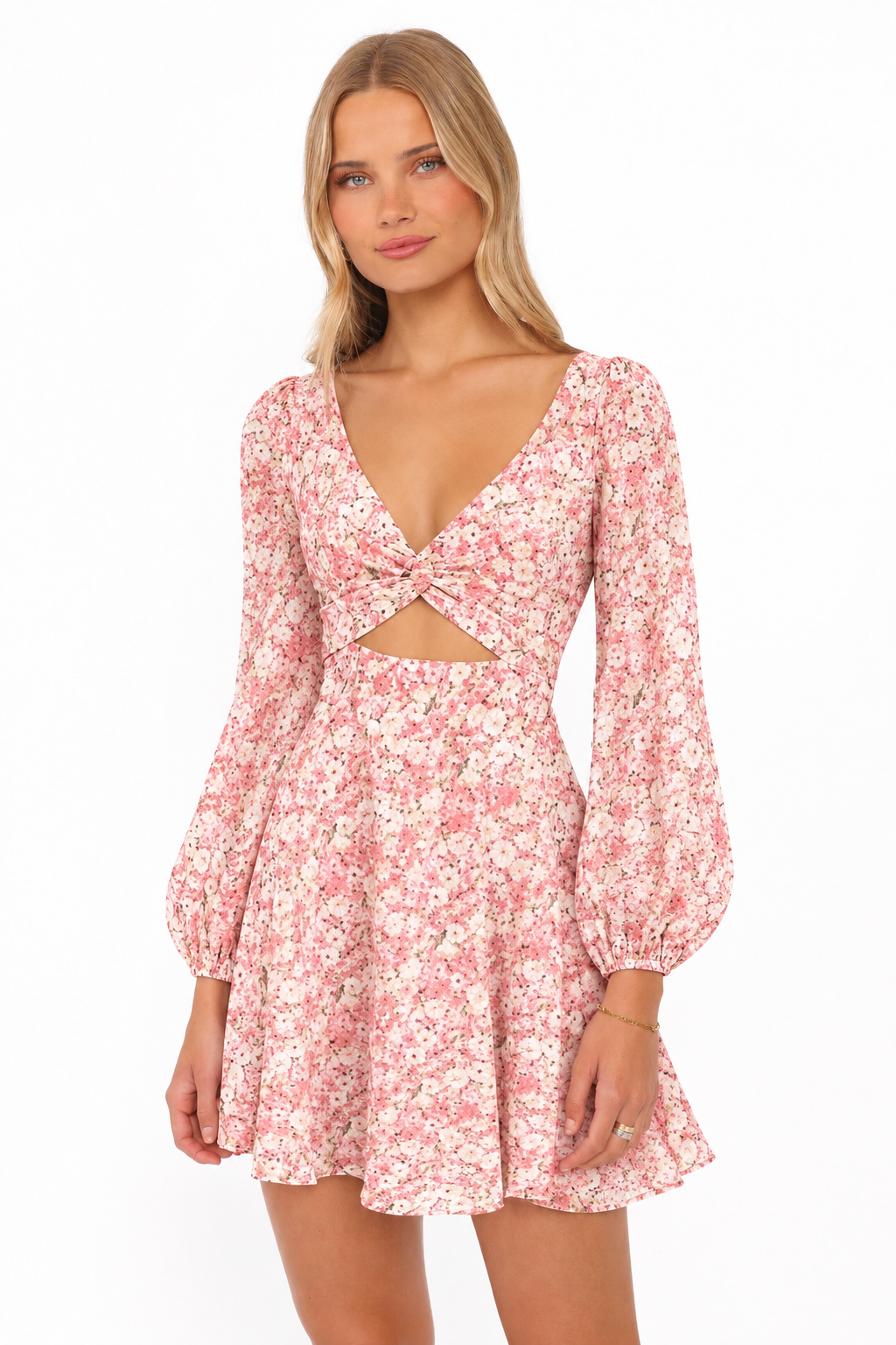 Bloom Cutout Floral Mini Dress
