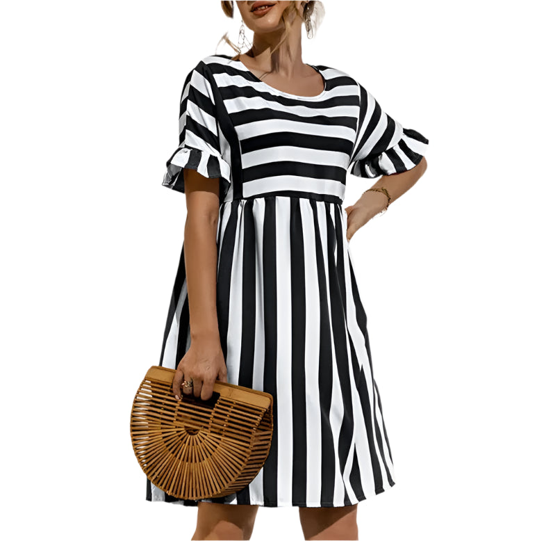 Stripe Loose Mini Dress