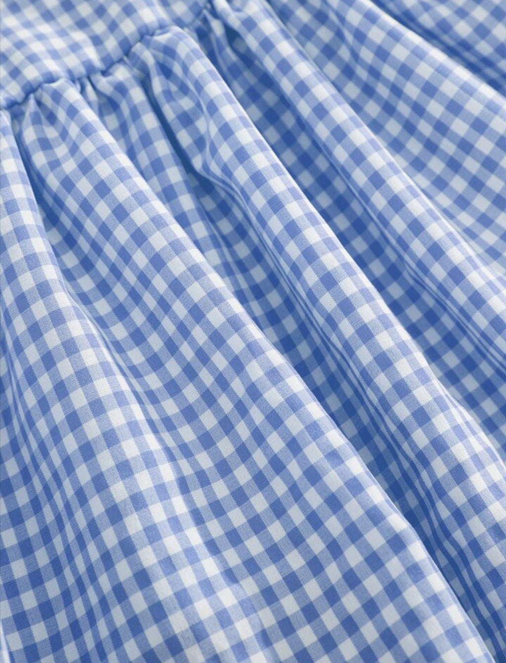 Puff Sleeve Gingham Top – Square Neck Peplum Blouse