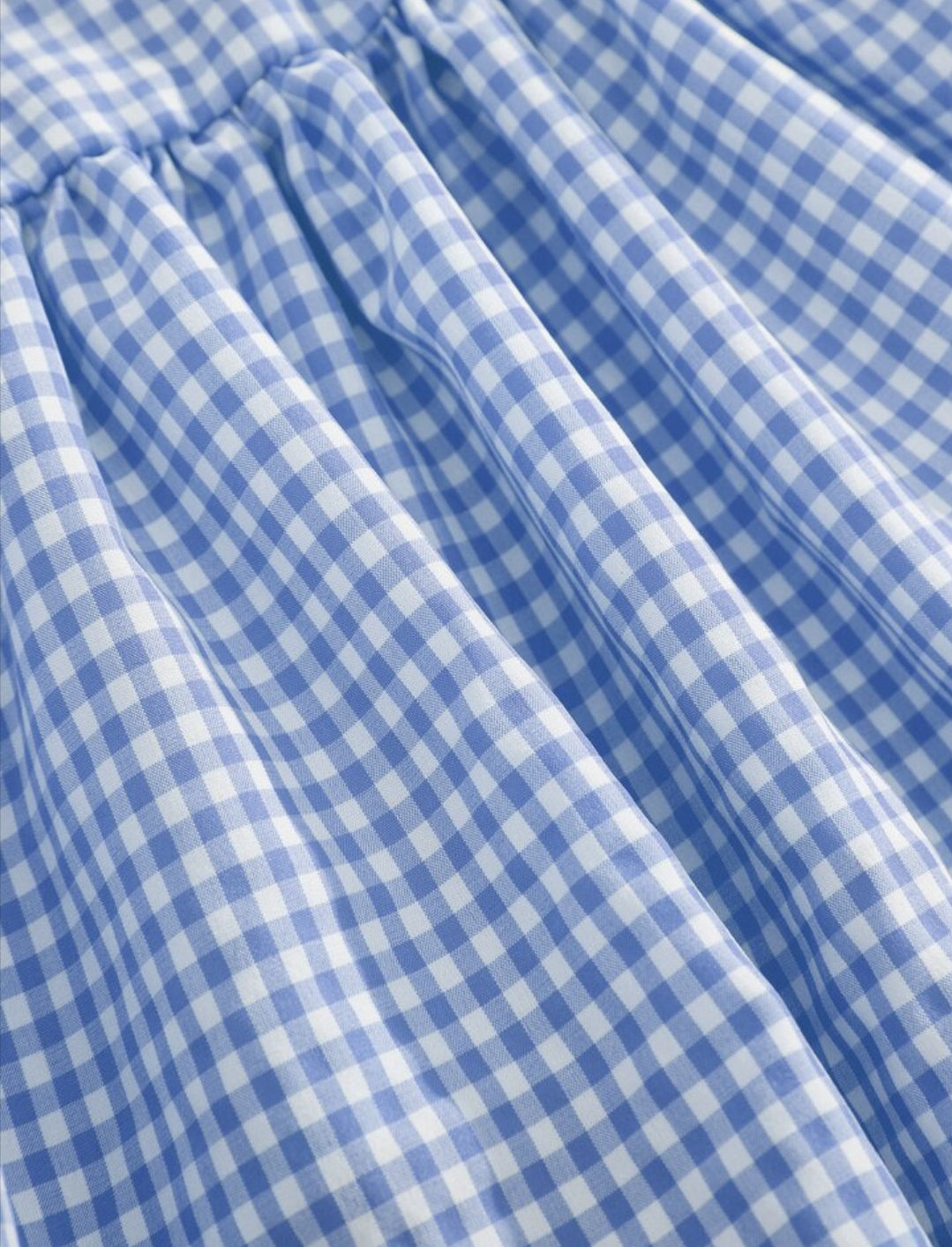 Puff Sleeve Gingham Top – Square Neck Peplum Blouse