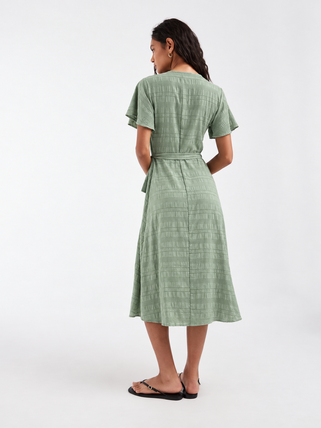 Serena Side-Knot Wrap Dress