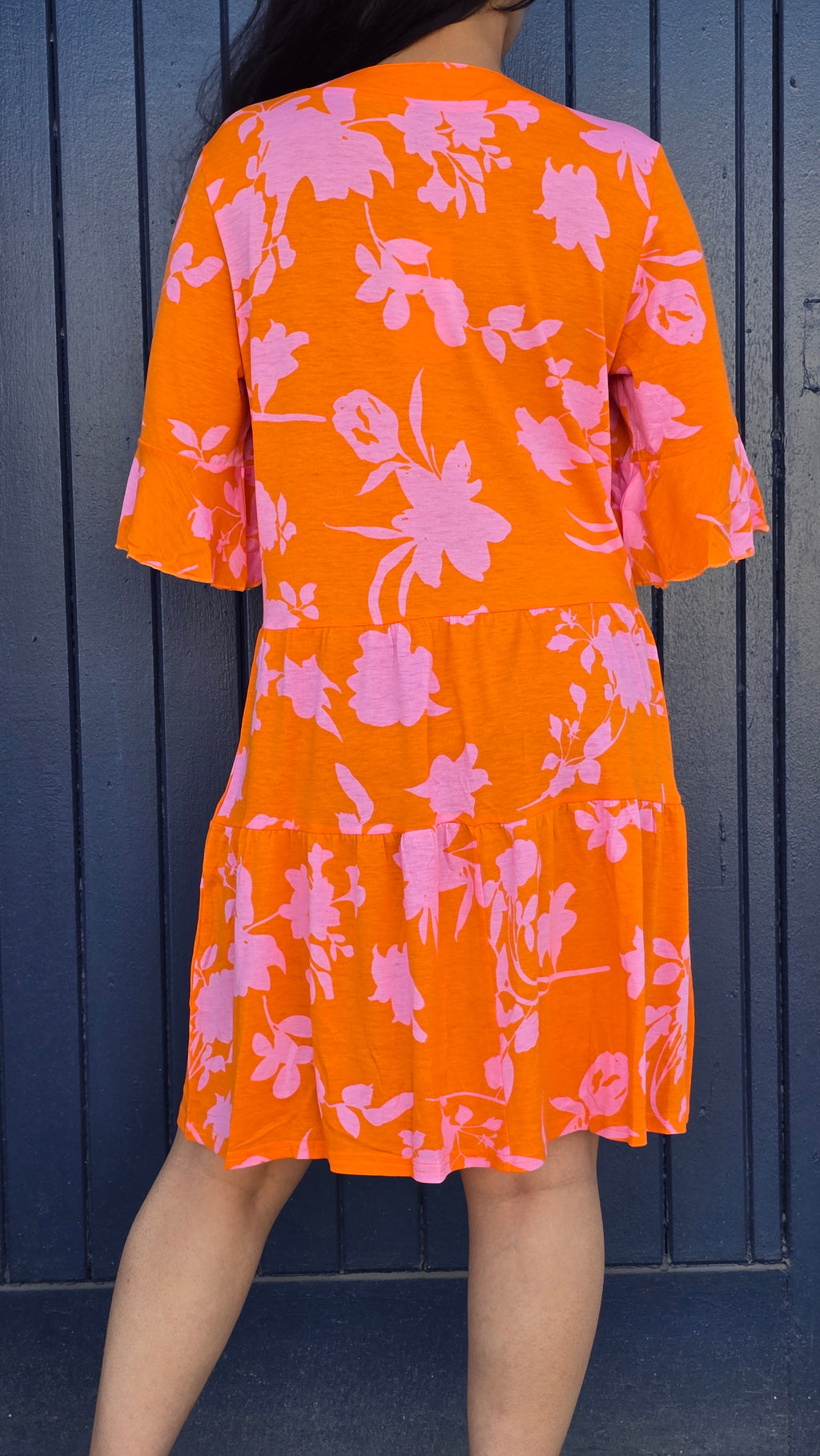Bright Floral Tier Mini Dress