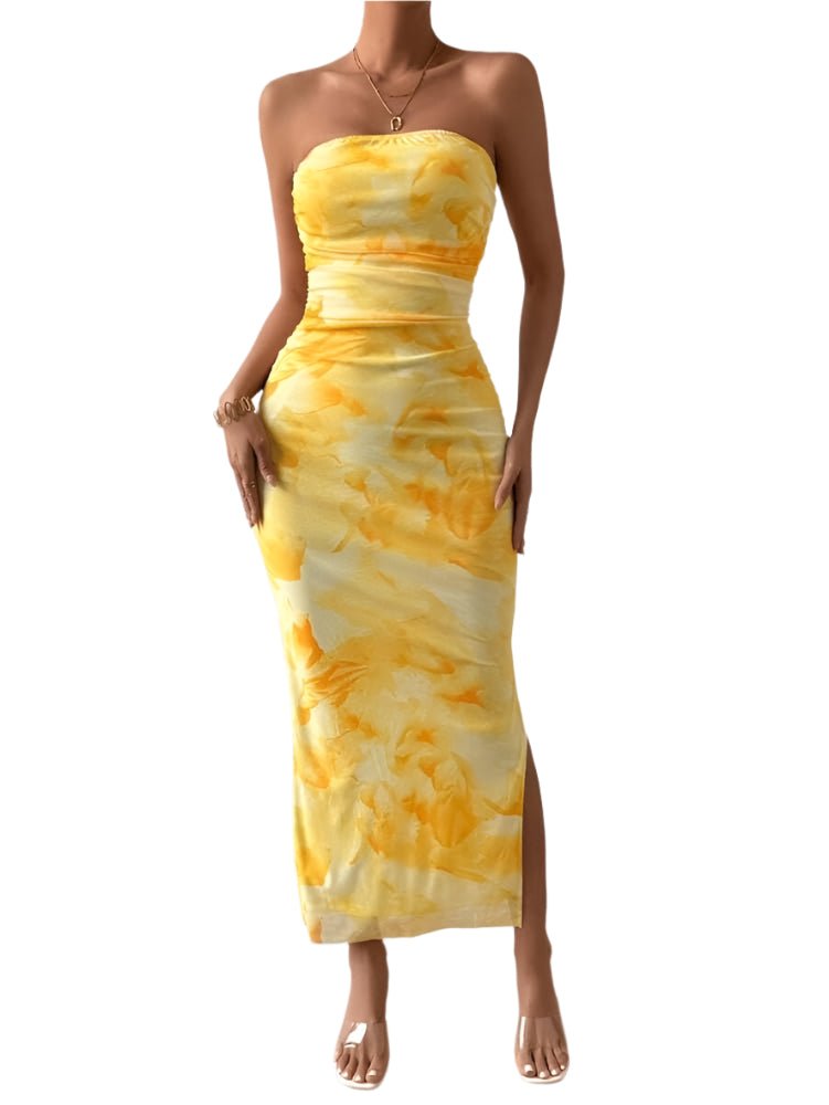 Strapless Ombre Bodycon Dress - Chic & Trendy Look for Any Event