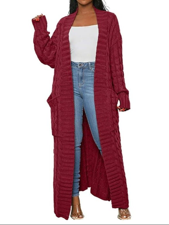 Chunky Knit Longline Cardigan – Cozy & Stylish Open Front Sweater