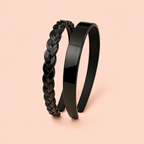 Black Aliceband 2pc Set