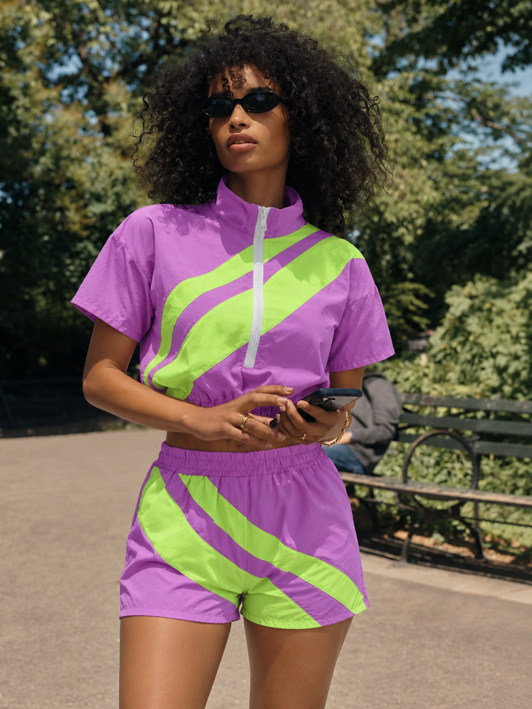 Retro Lightweight Two Piece Shorts Set