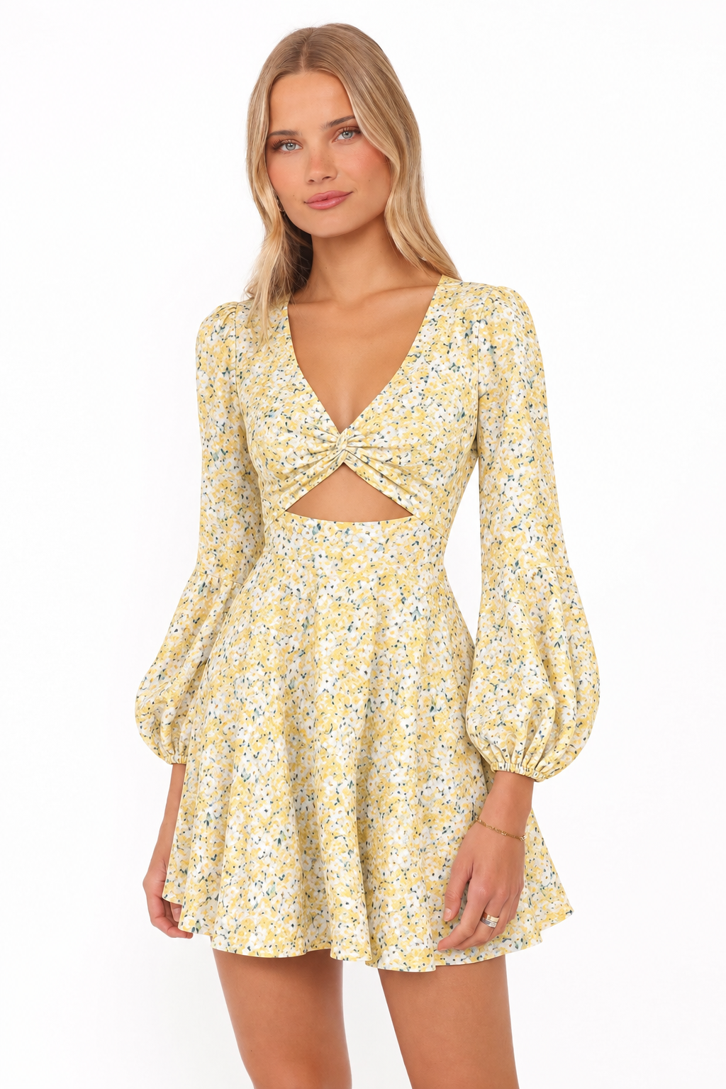 Bloom Cutout Floral Mini Dress
