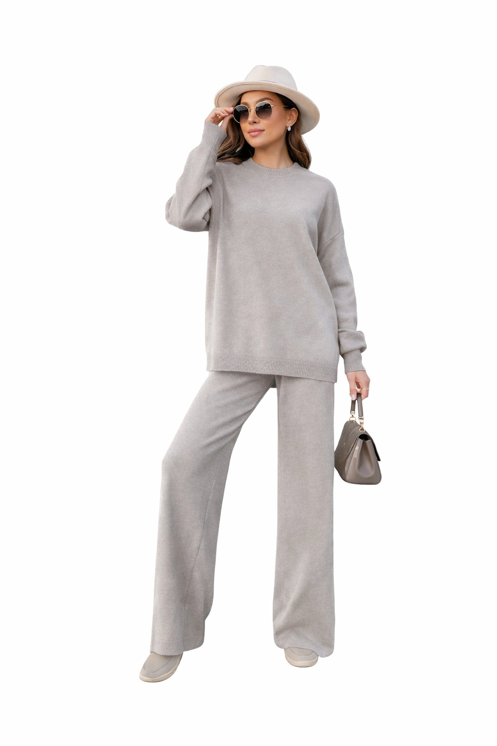 Cozy Knit Sweater Two-Piece Lounge Set for Women
