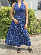 Floral Halter Maxi Dress