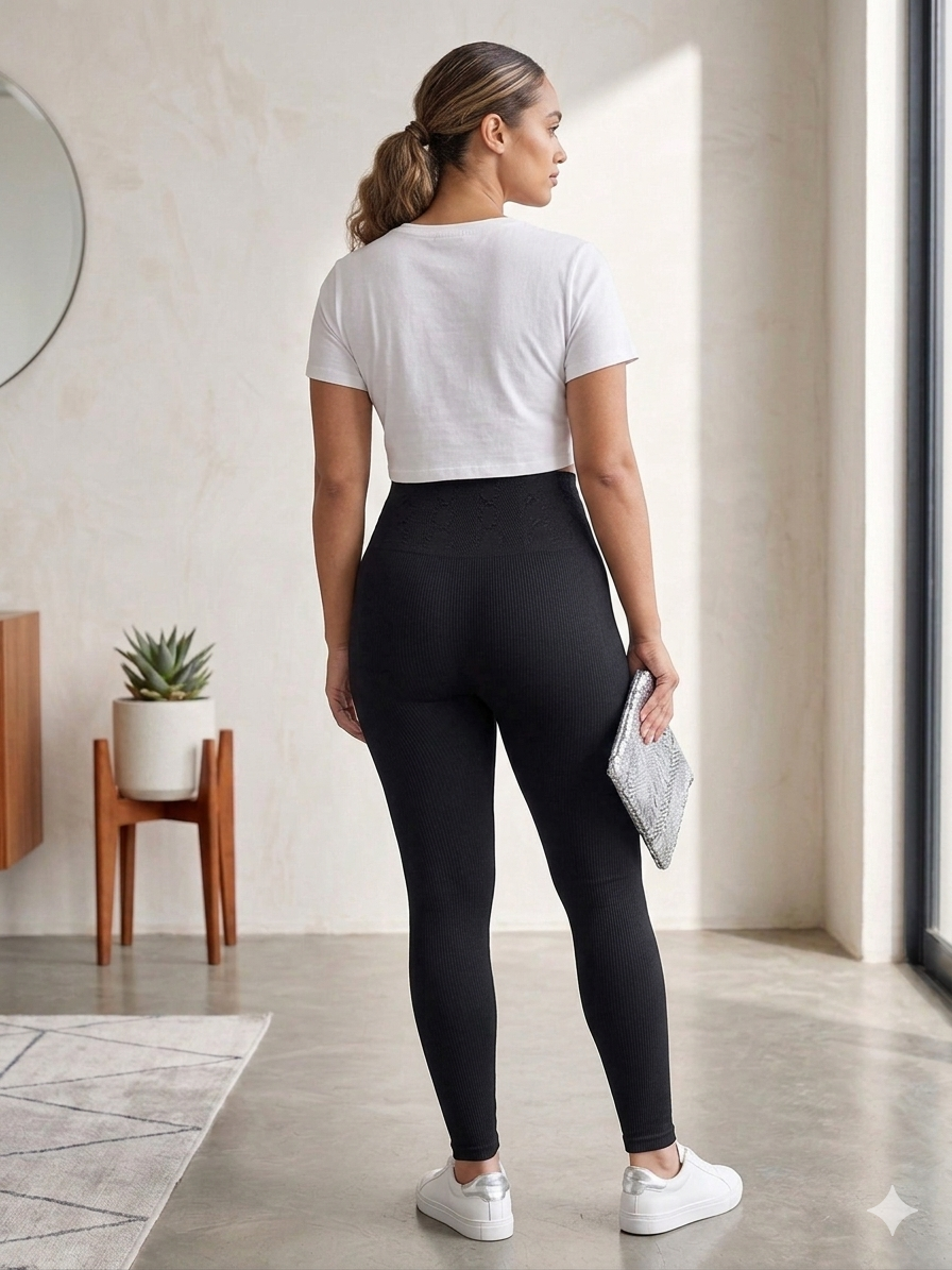 High-Waisted Waist Patterned Leggings