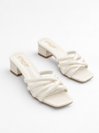 Riviera Strappy Square-Toe Heel Sandals