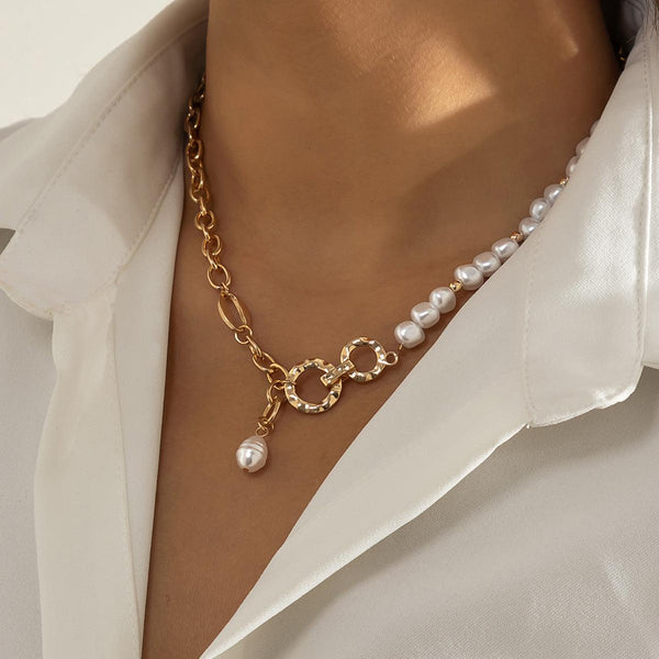 Metal Multi Layer Thick Chain Choker Necklace