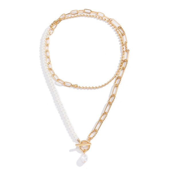 Metal Multi Layer Thick Chain Choker Necklace