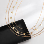 multi-layer tassel sequins metal chain waist - XD21