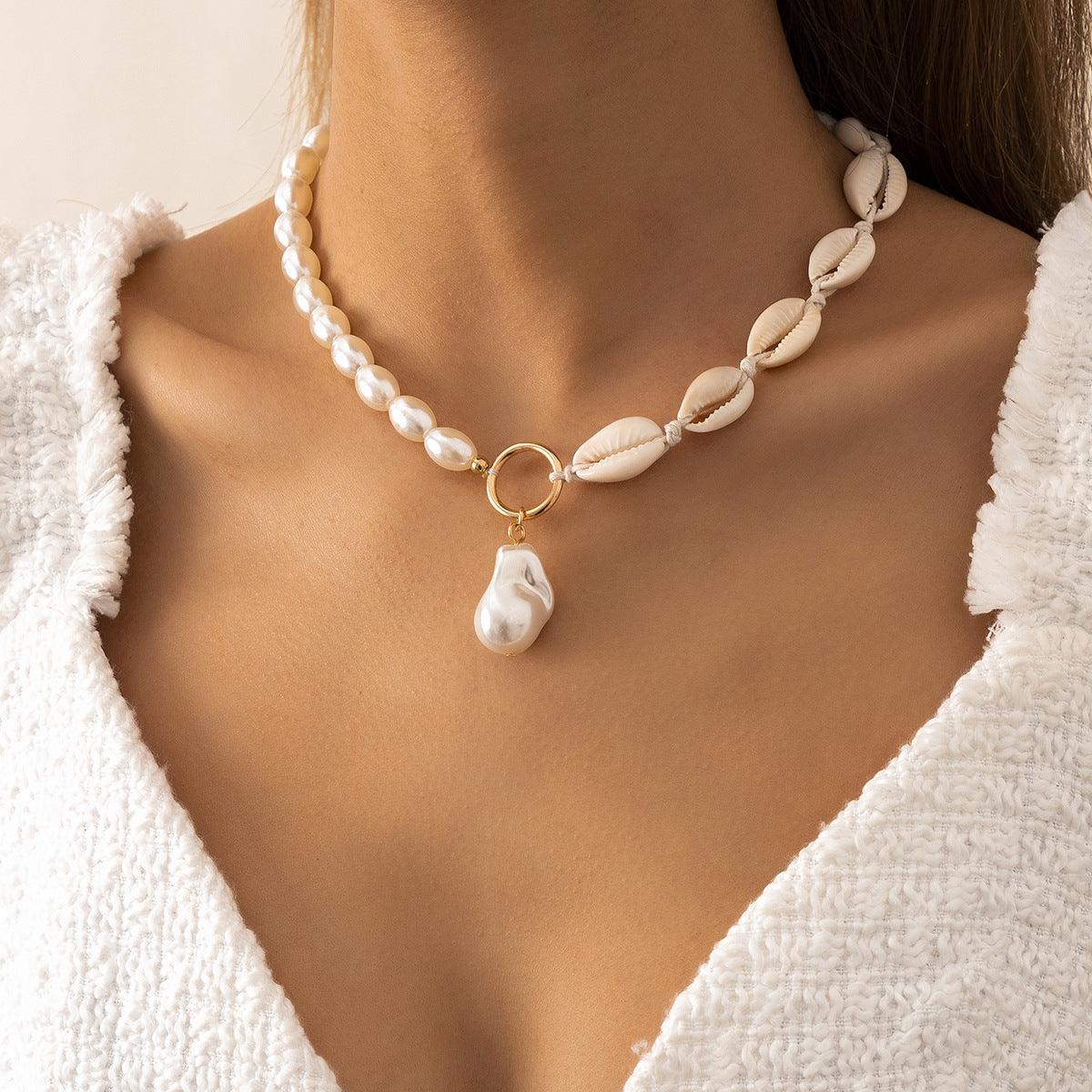 ocean style shell necklace - XD21