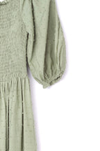 Ruffled Puff Sleeve Midi dress XD21