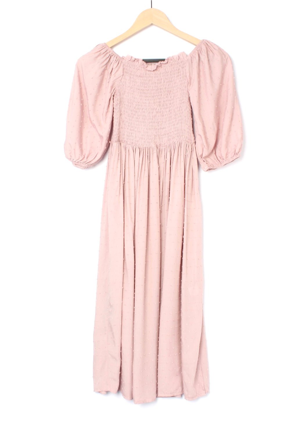 Ruffled Puff Sleeve Midi dress XD21