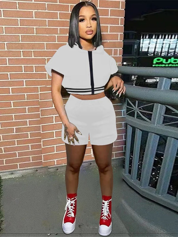 Shorts and crop two piece set