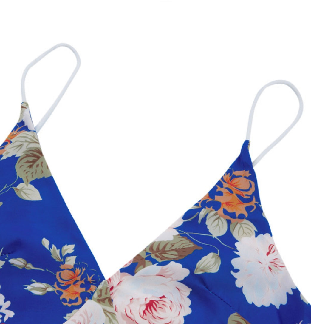 Spaghetti Strap Midi Summer Printed Dress XD21